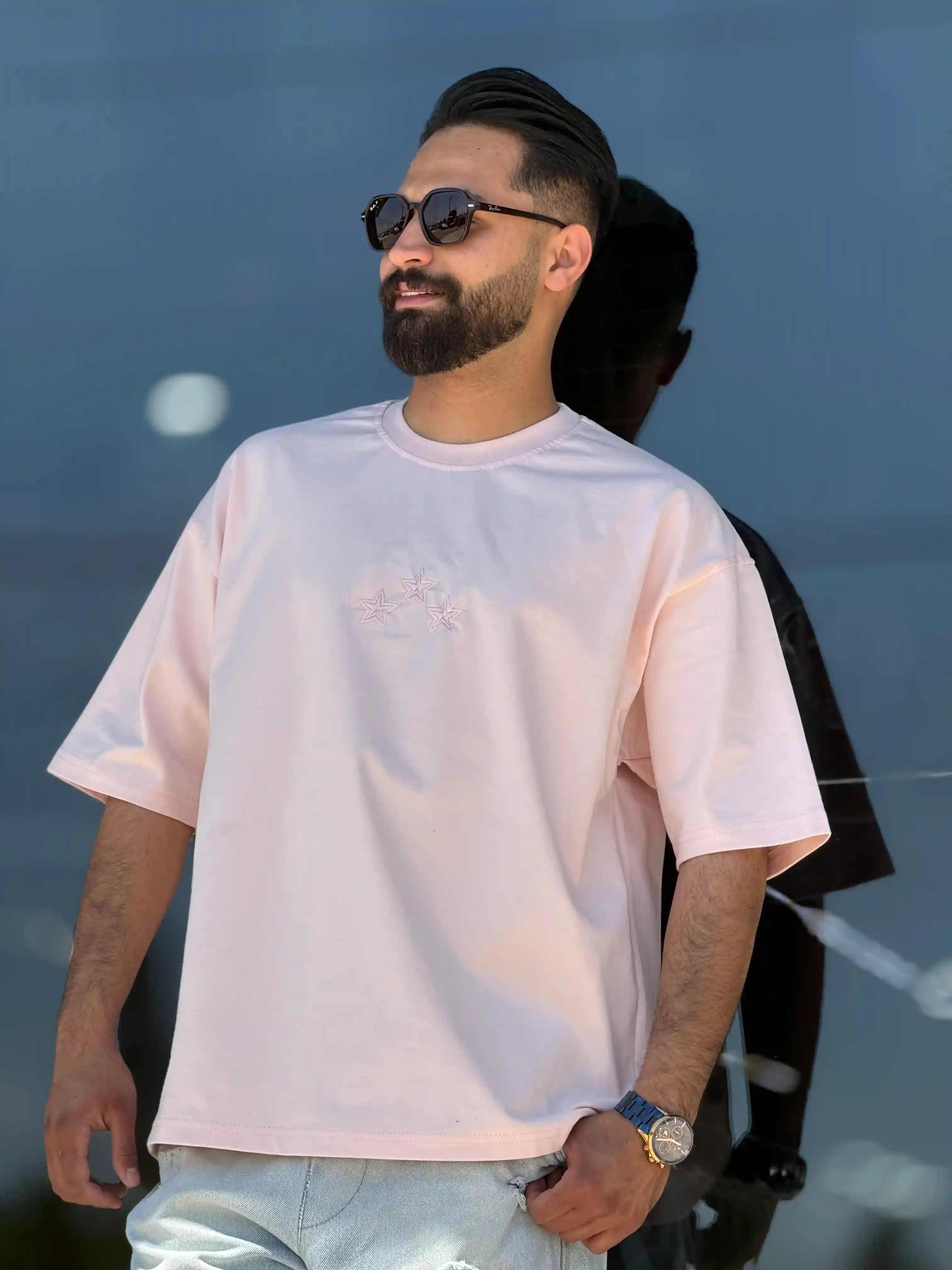 تیشرت ستاره صورتی